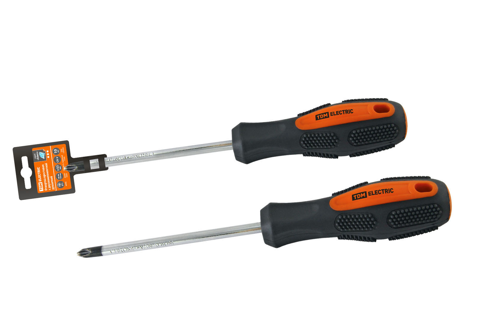 Отвертка крестовая двухкомпонентная, CR-V тип PH0x75, серия