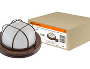 Светильник НПБ1302 венге круг с реш. 60Вт IP54 TDM