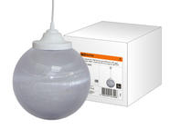 Светильник НСБ 02-60-252 УХЛ4 60 Вт, IP40, шар прозрачный с огранкой 250 мм, шнур белый TDM