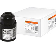 Патрон карболитовый подвесной, Е27, черный, TDM