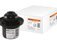 Патрон карболитовый с кольцом, Е27, черный, TDM