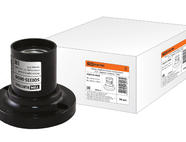 Патрон карболитовый потолочный, Е27, черный, прямой, TDM