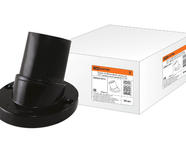 Патрон карболитовый настенный, Е27, черный. наклонный, Б/Н TDM