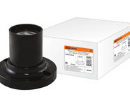 Патрон карболитовый потолочный, Е27, черный, прямой, Б/Н TDM