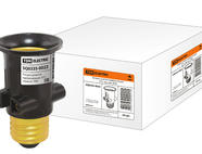 Патрон-розетка карболитовый, Е27, черный, TDM