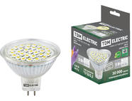 Лампа светодиодная MR16-5 Вт-220 В -3000 К–GU 5,3 SMD TDM