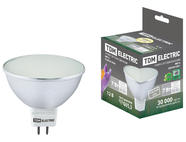 Лампа светодиодная MR16-7 Вт-12 В -3000 К–GU 5,3 SMD (с матовым стеклом) TDM