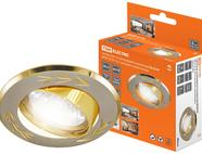 Светильник встраиваемый поворотный СВ 02-01 MR16 50Вт G5.3 матовый никель/золото TDM