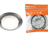 Светильник встраиваемый СВ 01-06 GX53 220 В 50 Гц чёрный хром TDM