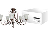 Люстра НПБ-11-22-5х40 «Соната» антик с медью 5х40Вт E14 TDM