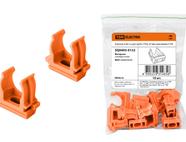 Крепеж-клипса для трубы ПНД 20 мм оранжевая TDM