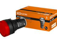 Лампа AD-22DS(LED)матрица d22мм красный 24В AC/DC TDM