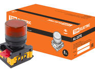 Лампа AL-22TE сигнальная d22мм красный неон/230В цилиндр TDM