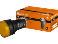 Лампа AD-22DS(LED)матрица d22мм желтый 36В AC/DC TDM