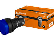 Лампа AD-22DS(LED)матрица d22мм синий 36В AC/DC TDM