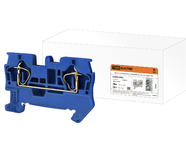 Зажим клеммный безвинтовой (ЗКБ) 2,5 мм2 31А синий TDM