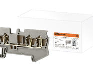 Зажим клеммный безвинтовой (ЗКБ) 3 вывода 1,5 мм2 17,5А серый TDM