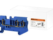 Зажим клеммный безвинтовой (ЗКБ) 3 вывода 2,5 мм2 31А синий TDM