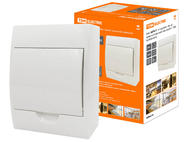 Бокс ЩРН-П-6модулей с белой крышкой, навесной, пластик IP41 TDM