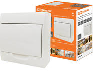 Бокс ЩРН-П-8модулей с белой крышкой, навесной, пластик IP41 TDM