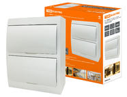 Бокс ЩРН-П-24модуля с белой крышкой,навесной, пластик IP41 TDM