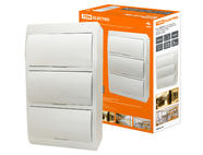 Бокс ЩРН-П-36модулей с белой крышкой, навесной, пластик IP41 TDM