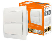 Бокс ЩРВ-П-24модуля с белой крышкой, встраиваемый, пластик IP41 TDM