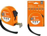 Рулетка, длина 5 м, стальная лента, ширина 19 мм, пластиковый корпус, 