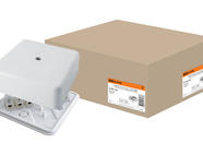 Коробка распаячная КР 75х75х28 ОП с клем. колодкой белая IP40 TDM