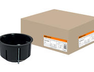 Установочная коробка СП D73х45мм, саморезы, метал. лапки, IP20, TDM