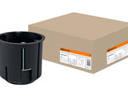 Установочная коробка СП D73х73мм, углубленная, саморезы,  метал. лапки, IP20, TDM