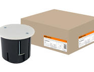 Установочная коробка СП D73х73мм, углубленная, крышка, метал. лапки, IP20, TDM