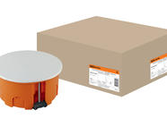 Распаячная коробка СП D80х40мм, крышка, пл. лапки, IP20, TDM