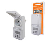 Таймер розеточный ТРЭ-02-1мин/7дн-10on/off-8А-IP44 (недельный, защита от влаги) TDM