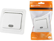 Выключатель 1-кл. с подсветкой 10А белый 
