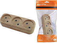 Колодка розеточная 3 гнезда 2П б/з 10А 250В 