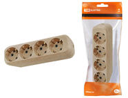 Колодка розеточная 4 гнезда 2П+3 16А 250В 