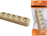 Колодка розеточная 5 гнезд 2П б/з 10А 250В 