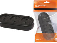 Розеточная колодка 3 гнезда 2П 16А макс. 