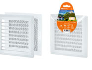 Решетка разъемная с москитной сеткой, прямые жалюзи, 175х175 TDM