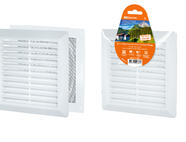 Решетка разъемная с москитной сеткой, наклонные жалюзи, 175х175 TDM