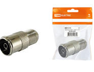 Переходник гнездо F - гнездо TV, инд. упаковка TDM