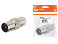 Переходник штекер TV - штекер TV, инд. упаковка TDM