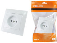 Розетка 2П 10А 250В с защ. шт. белая 