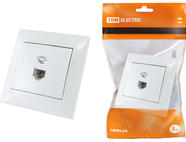 Розетка телефонная RJ11  белая 