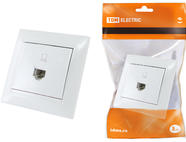 Розетка компьютерная RJ45  белая 
