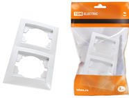 Рамка 2-х постовая горизонтальная белая 