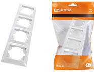 Рамка 4-х постовая горизонтальная белая 