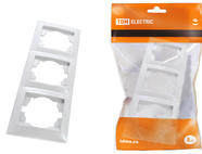 Рамка 3-х постовая вертикальная белая 