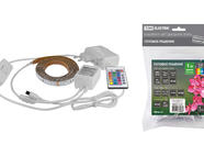 Комплект светодиодной ленты SMD5050-30 LED/м-12 В-7,2 Вт/м-IP20-RGB (1 м), 12 Вт, IR-контроллер TDM